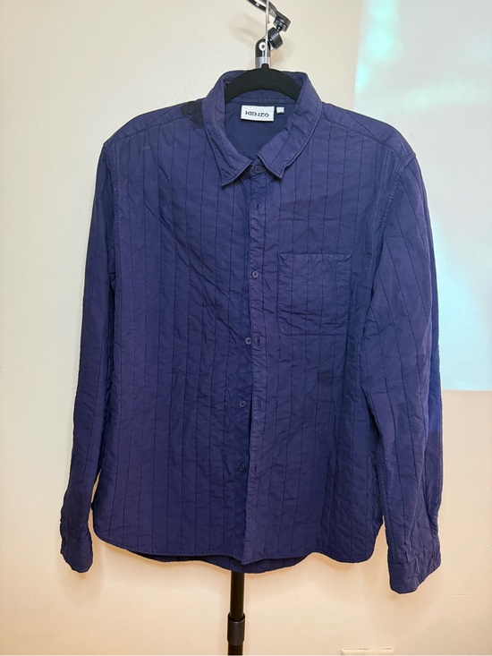 Kenzo Other - Kenzo Men's Quilted Button-Down Shirt - Deep Purple